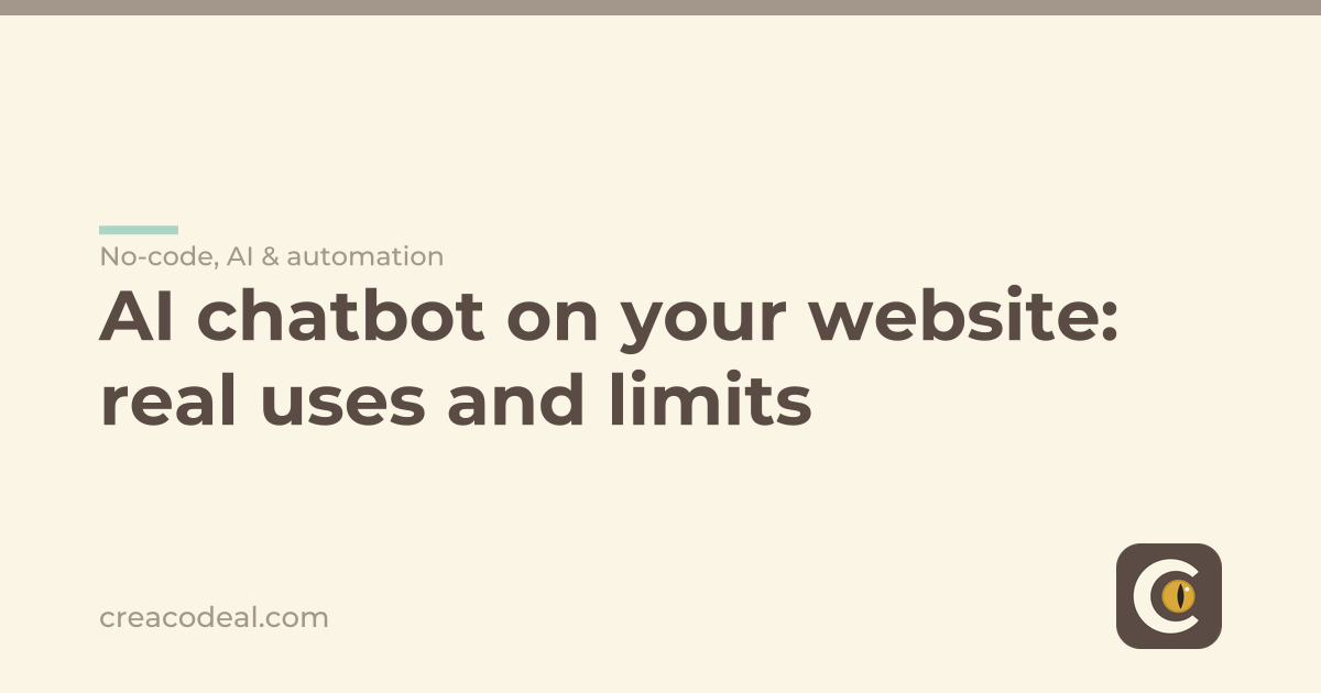 AI chatbot on your website: real uses and limits