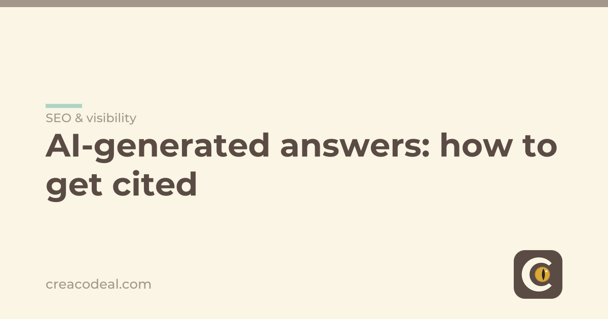 AI-generated answers: how to get cited