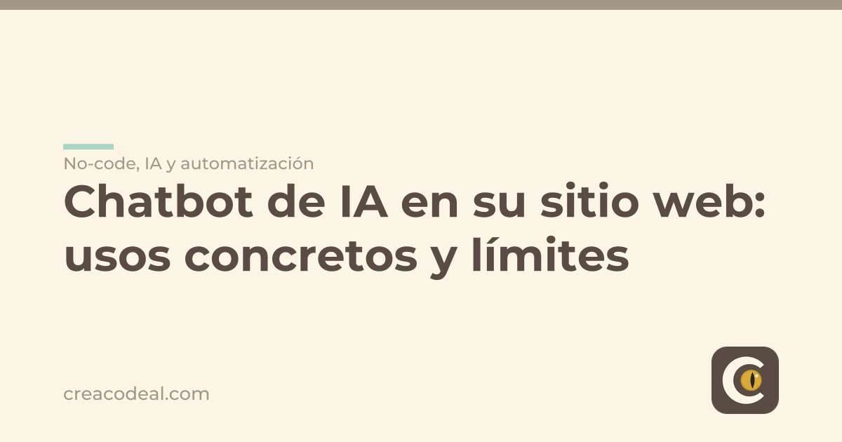 Chatbot de IA en su sitio web: usos concretos y límites