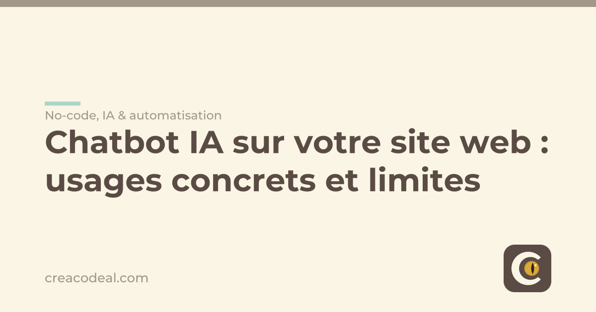 Chatbot IA sur votre site web : usages concrets et limites