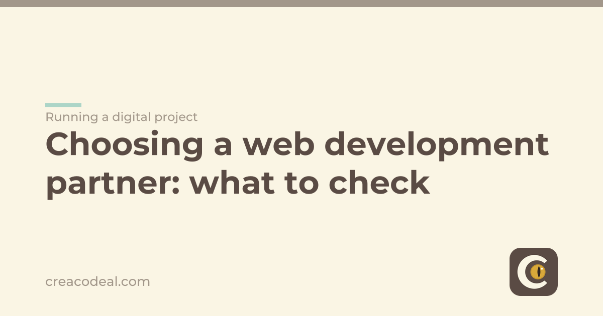 Choosing a web development partner: what to check