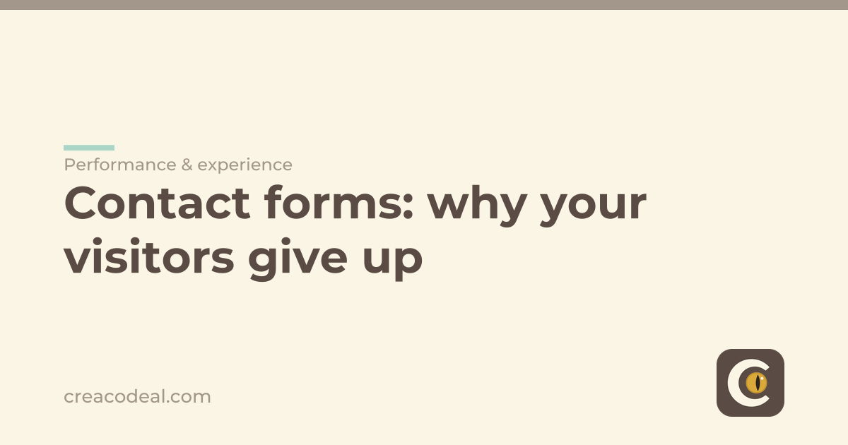 Contact forms: why your visitors give up