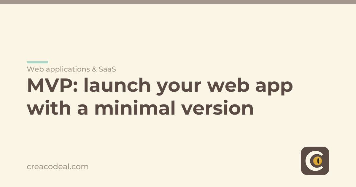MVP: launch your web app with a minimal version