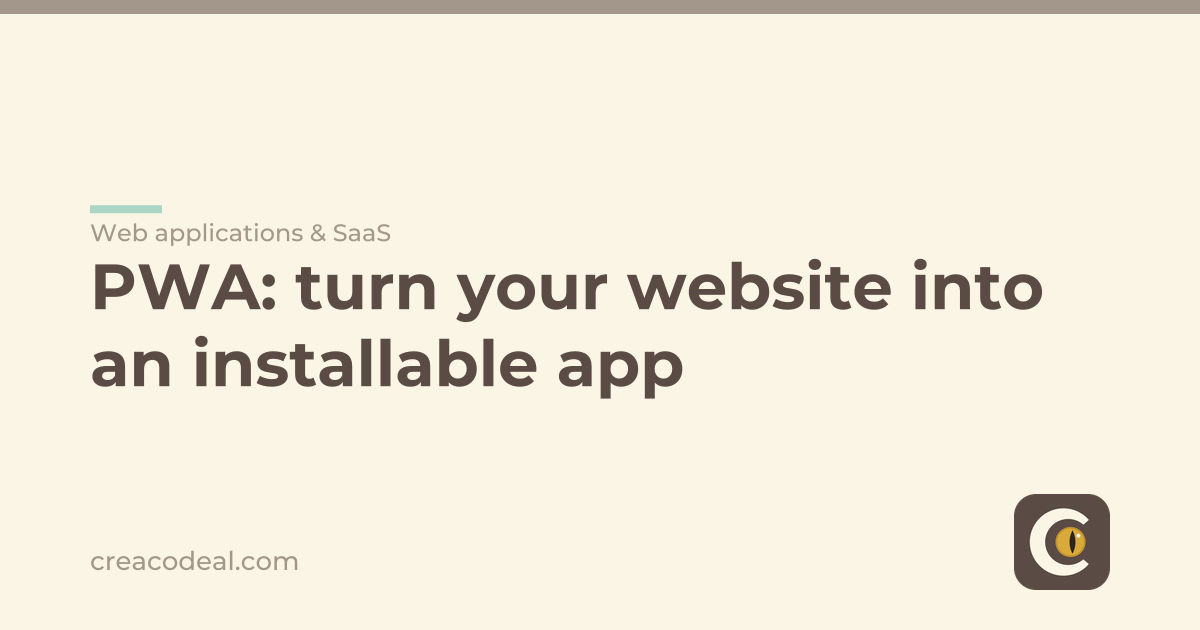 PWA: turn your website into an installable app