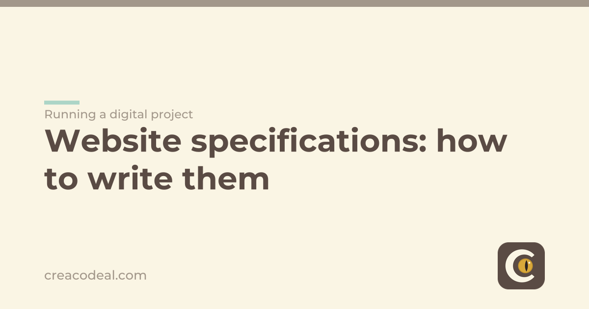 Website specifications: how to write them